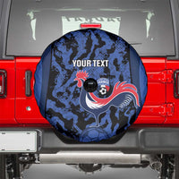 Custom France Football Spare Tire Cover 2026 Allez Les Bleus Rooster Grunge - Wonder Print Shop