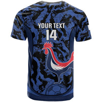 Custom France Football T Shirt 2026 Allez Les Bleus Rooster Grunge - Wonder Print Shop
