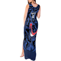 Custom France Football Tank Maxi Dress 2026 Allez Les Bleus Rooster Grunge - Wonder Print Shop