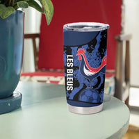 Custom France Football Tumbler Cup 2026 Allez Les Bleus Rooster Grunge - Wonder Print Shop