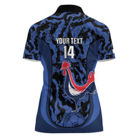 Custom France Football Women Polo Shirt 2026 Allez Les Bleus Rooster Grunge - Wonder Print Shop