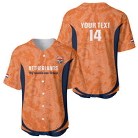 Custom Netherlands Football Baseball Jersey 2026 Come On Oranje - Wonder Print Shop