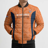 Custom Netherlands Football Bomber Puffer Jacket 2026 Come On Oranje - Wonder Print Shop