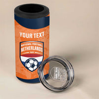 Custom Netherlands Football 4 in 1 Can Cooler Tumbler 2026 Come On Oranje - Wonder Print Shop