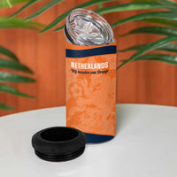 Custom Netherlands Football 4 in 1 Can Cooler Tumbler 2026 Come On Oranje - Wonder Print Shop