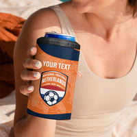 Custom Netherlands Football 4 in 1 Can Cooler Tumbler 2026 Come On Oranje - Wonder Print Shop