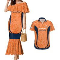Custom Netherlands Football Couples Matching Mermaid Dress and Hawaiian Shirt 2026 Come On Oranje - Wonder Print Shop