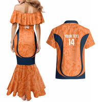 Custom Netherlands Football Couples Matching Mermaid Dress and Hawaiian Shirt 2026 Come On Oranje - Wonder Print Shop
