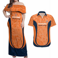 Custom Netherlands Football Couples Matching Off Shoulder Maxi Dress and Hawaiian Shirt 2026 Come On Oranje - Wonder Print Shop