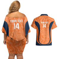 Custom Netherlands Football Couples Matching Off Shoulder Short Dress and Hawaiian Shirt 2026 Come On Oranje - Wonder Print Shop