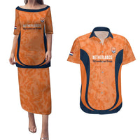 Custom Netherlands Football Couples Matching Puletasi and Hawaiian Shirt 2026 Come On Oranje - Wonder Print Shop