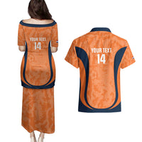 Custom Netherlands Football Couples Matching Puletasi and Hawaiian Shirt 2026 Come On Oranje - Wonder Print Shop