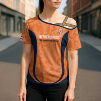 Custom Netherlands Football Cross Shoulder Shirt 2026 Come On Oranje - Wonder Print Shop