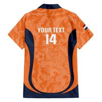 Custom Netherlands Football Family Matching Off The Shoulder Long Sleeve Dress and Hawaiian Shirt 2026 Come On Oranje - Wonder Print Shop