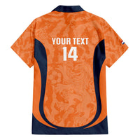 Custom Netherlands Football Family Matching Off The Shoulder Long Sleeve Dress and Hawaiian Shirt 2026 Come On Oranje - Wonder Print Shop