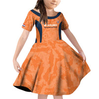 Custom Netherlands Football Family Matching Off Shoulder Short Dress and Hawaiian Shirt 2026 Come On Oranje - Wonder Print Shop