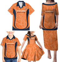 Custom Netherlands Football Family Matching Puletasi and Hawaiian Shirt 2026 Come On Oranje - Wonder Print Shop