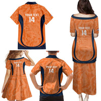 Custom Netherlands Football Family Matching Puletasi and Hawaiian Shirt 2026 Come On Oranje - Wonder Print Shop