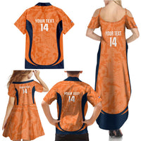 Custom Netherlands Football Family Matching Summer Maxi Dress and Hawaiian Shirt 2026 Come On Oranje - Wonder Print Shop