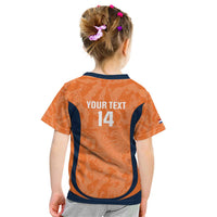 Custom Netherlands Football Kid T Shirt 2026 Come On Oranje - Wonder Print Shop