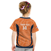 Custom Netherlands Football Kid T Shirt 2026 Come On Oranje - Wonder Print Shop