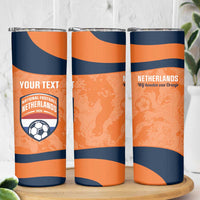 Custom Netherlands Football Skinny Tumbler 2026 Come On Oranje - Wonder Print Shop