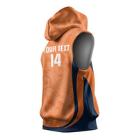 Custom Netherlands Football Sleeveless Hoodie 2026 Come On Oranje - Wonder Print Shop