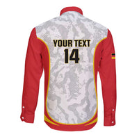 Custom Germany Football Long Sleeve Button Shirt 2026 Come On Die Nationalelf - Wonder Print Shop