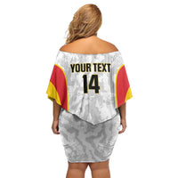 Custom Germany Football Off Shoulder Short Dress 2026 Come On Die Nationalelf - Wonder Print Shop