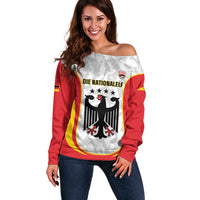 Custom Germany Football Off Shoulder Sweater 2026 Come On Die Nationalelf - Wonder Print Shop