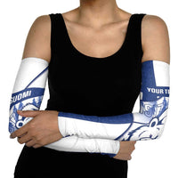 Personalised Finland Independence Day Arm Sleeves Suomi 1917 Proud Flag Finnish Folk Pattern - Wonder Print Shop