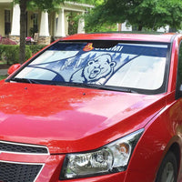 Finland Independence Day Auto Sun Shade Suomi 1917 Proud Flag Finnish Folk Pattern - Wonder Print Shop