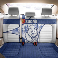 Finland Independence Day Back Car Seat Cover Suomi 1917 Proud Flag Finnish Folk Pattern - Wonder Print Shop