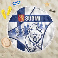 Finland Independence Day Beach Blanket Suomi 1917 Proud Flag Finnish Folk Pattern - Wonder Print Shop