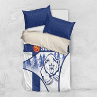 Finland Independence Day Bedding Set Suomi 1917 Proud Flag Finnish Folk Pattern - Wonder Print Shop