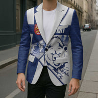 Personalised Finland Independence Day Blazer Suomi 1917 Proud Flag Finnish Folk Pattern - Wonder Print Shop