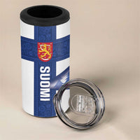Personalised Finland Independence Day 4 in 1 Can Cooler Tumbler Suomi 1917 Proud Flag Finnish Folk Pattern - Wonder Print Shop