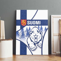 Finland Independence Day Canvas Wall Art Suomi 1917 Proud Flag Finnish Folk Pattern - Wonder Print Shop