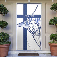 Personalised Finland Independence Day Door Cover Suomi 1917 Proud Flag Finnish Folk Pattern - Wonder Print Shop