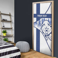 Personalised Finland Independence Day Door Cover Suomi 1917 Proud Flag Finnish Folk Pattern - Wonder Print Shop