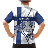 Personalised Finland Independence Day Family Matching Mermaid Dress and Hawaiian Shirt Suomi 1917 Proud Flag Finnish Folk Pattern - Wonder Print Shop