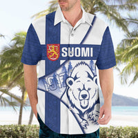 Personalised Finland Independence Day Hawaiian Shirt Suomi 1917 Proud Flag Finnish Folk Pattern - Wonder Print Shop