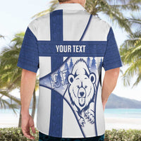 Personalised Finland Independence Day Hawaiian Shirt Suomi 1917 Proud Flag Finnish Folk Pattern - Wonder Print Shop