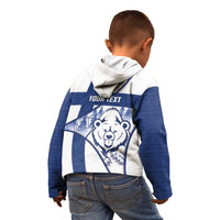 Personalised Finland Independence Day Kid Hoodie Suomi 1917 Proud Flag Finnish Folk Pattern - Wonder Print Shop