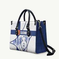 Finland Independence Day Leather Bag Suomi 1917 Proud Flag Finnish Folk Pattern - Wonder Print Shop