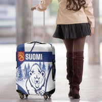 Finland Independence Day Luggage Cover Suomi 1917 Proud Flag Finnish Folk Pattern - Wonder Print Shop