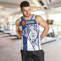 Personalised Finland Independence Day Men Tank Top Suomi 1917 Proud Flag Finnish Folk Pattern - Wonder Print Shop
