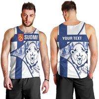 Personalised Finland Independence Day Men Tank Top Suomi 1917 Proud Flag Finnish Folk Pattern - Wonder Print Shop