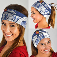 Finland Independence Day Neck Gaiter Suomi 1917 Proud Flag Finnish Folk Pattern - Wonder Print Shop