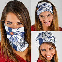 Finland Independence Day Neck Gaiter Suomi 1917 Proud Flag Finnish Folk Pattern - Wonder Print Shop